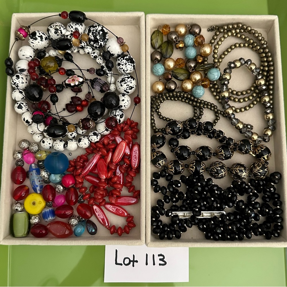 Craft Jewelry Lot 1 lb Beads, Parts, Repurpose, Upcycle, Create for Crafters 113